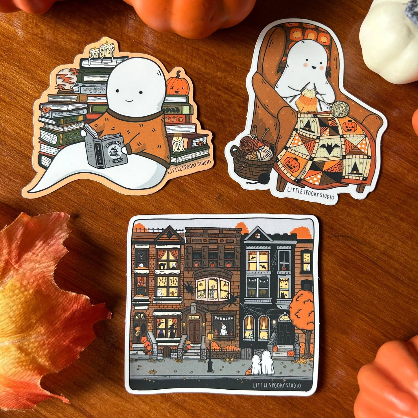 Little Spooky Studio Reading Ghostie Sticker