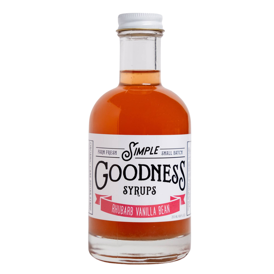 Simple Goodness Rhubarb Vanilla Bean Syrup