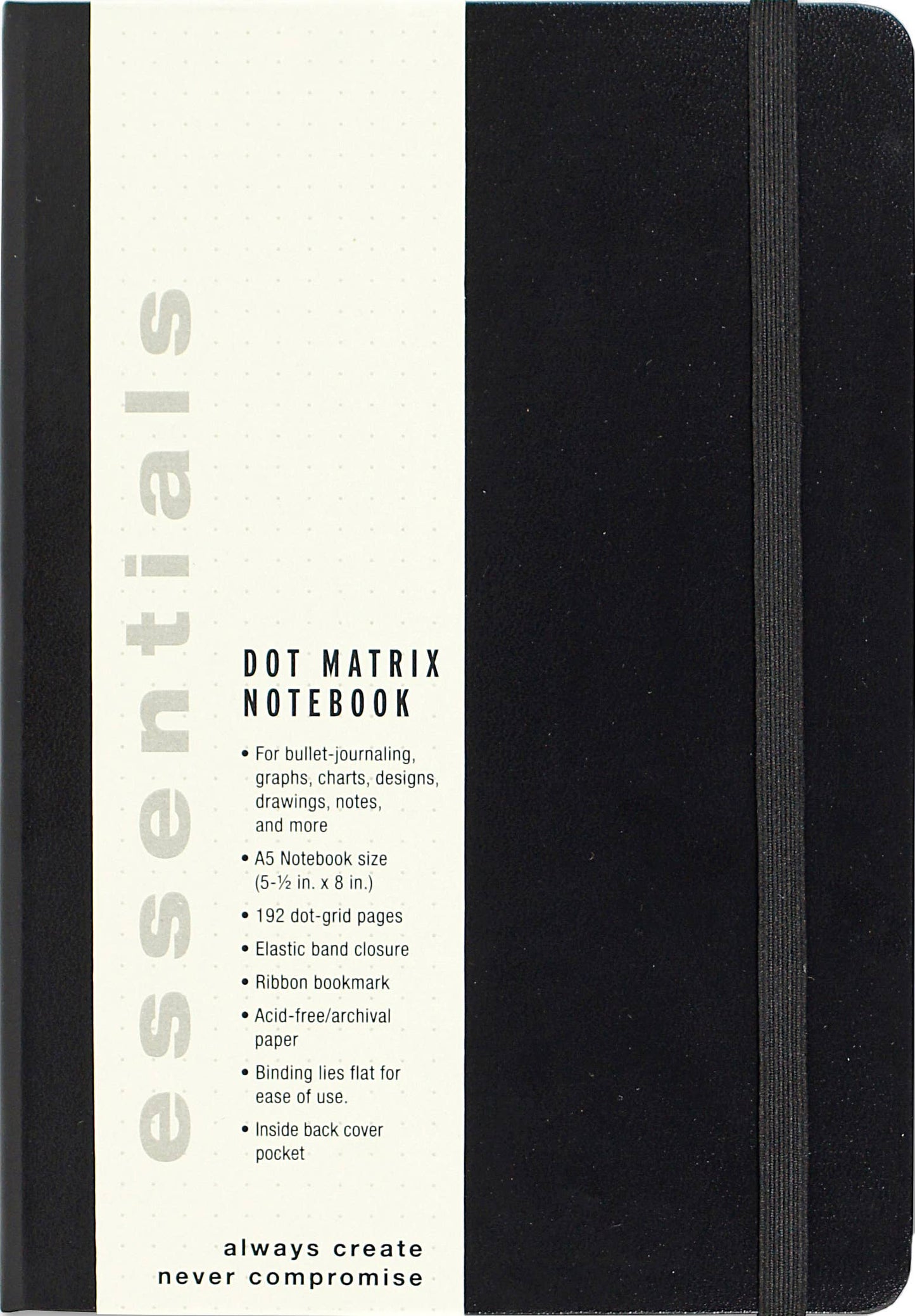 Peter Pauper Essentials Dot Matrix Notebook, Large, A5 Size